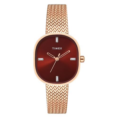 TIMEX Square 28mm Red Dial Analog Women Watch - TWEL20505
