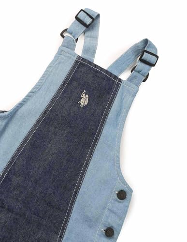 U.S. POLO ASSN. Girl's Cotton Classic Mini Dress (UGDRS0440 Blue