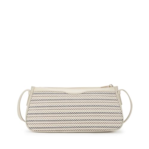 Fastrack Crossweave Classic Sling Bag | Faux Leather Weave Pattern Bag | Adjustable Strap with Buckle | Zipper Closure | One Main Compartment with Internal Organizer Pockets