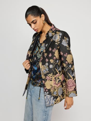 Label RITU KUMAR Women's Neoni Black Polyester Floral Jacket