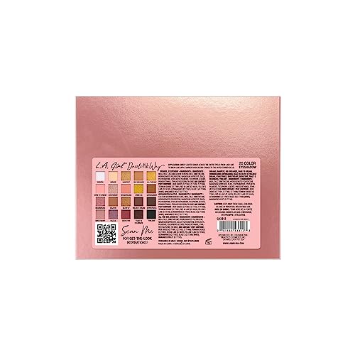 L.A. Girl- 20 Color Eye Shadow Palette-Dazzle All The Way | 20 shade selection | Mattes, shimmer, and nude hues | Long wearing and high impact color | 30gm