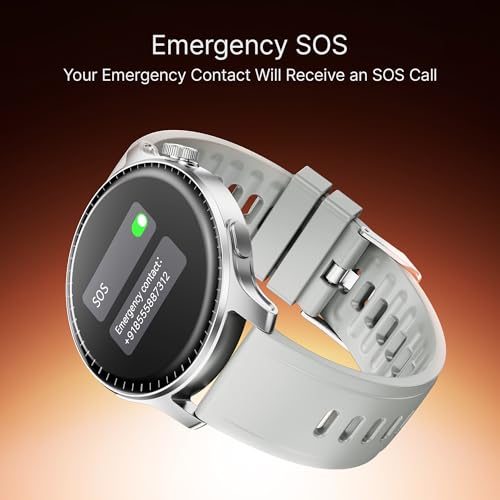 boAt Ultima Prime smartwatch with 1.43” AMOLED Display, AOD, Personalized Fitness Nudges, Functional Crown,100+ Sports Modes, Create Your Own Watchface, smartwatch for man and Woman (Silver Mist)