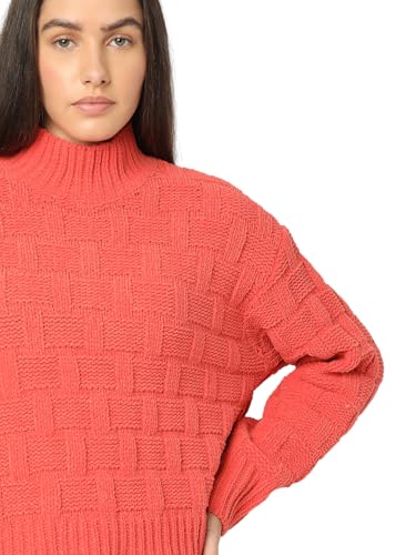 VERO MODA Womens Regular Fit Pink Sweater