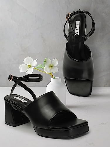 ELLE Women's Block Heel Gladiator Stylish Sandal