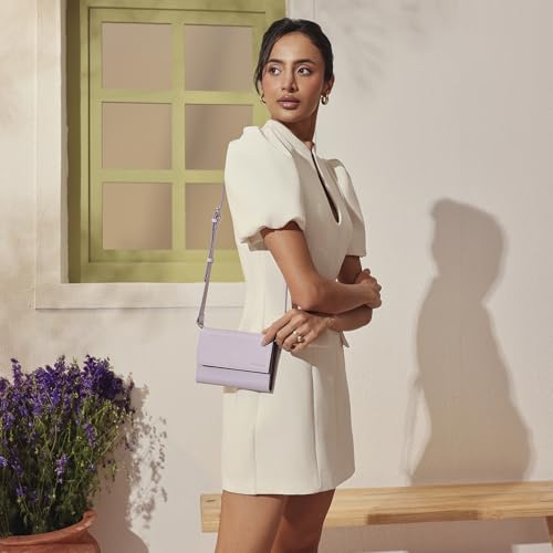 Miraggio Josie Wallet with Detachable Crossbody Drop Strap | One Compartment| Women Wallets | Gift Items for Women (Lavender)