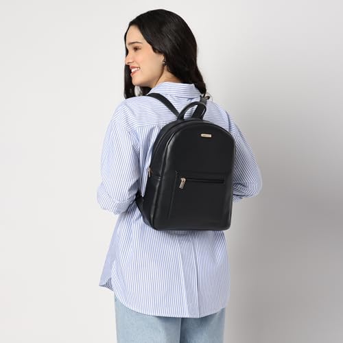 Fastrack Zipmode Backpack | Faux-Leather Women's Backpack | Tablet Compatible Up To 11" | Stylish Daypack With Quick-Access Pocket