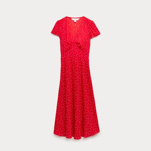 Marks & Spencer Printed Red Women Regular Fit Midi Dress