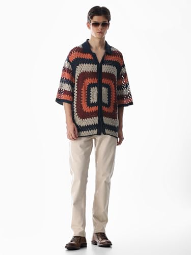 Jack & Jones Men's Oversized Multicolor Shirt