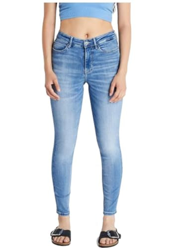 GUESS Cotton Blend Skinny Mid Rise Jeans