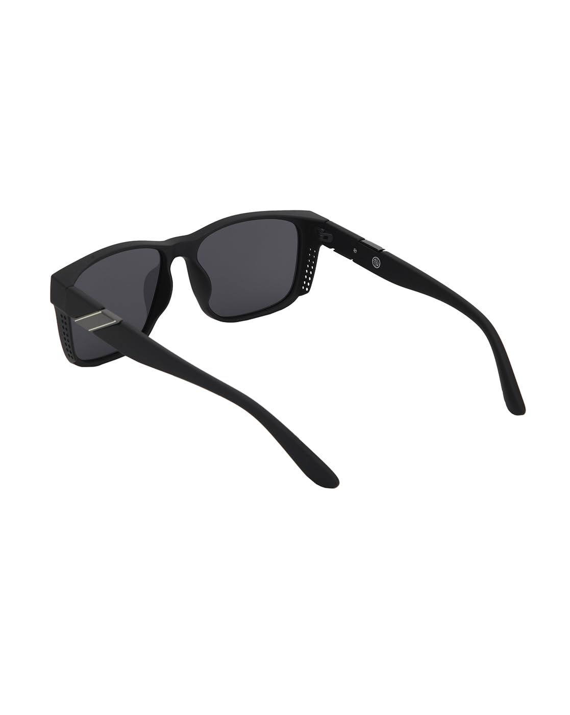 Carlton London Black with Metallic Toned and Black Polarised Lens Sunglass for men