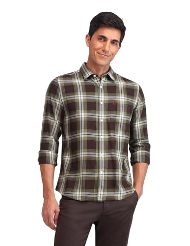 U.S. POLO ASSN. Men's Regular Fit Shirt (UDSHTO1303_Green
