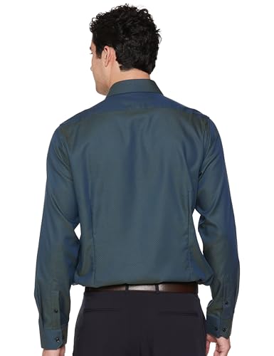 Van Heusen Men's Slim Fit Shirt (VHSFCSLB587580_Teal