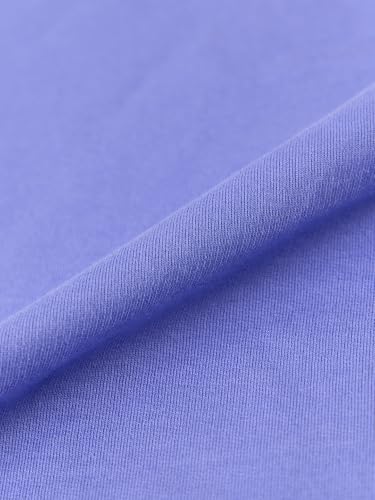 The Souled Store Blessed Women and Girls Short Sleeves Round Neck Lavender Embroidered Cotton Oversized Drop Shoulder Lightweight Everyday Casual T-Shirts