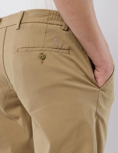 U.S.Polo Association Men's Mid Rise Denver Slim Fit Trousers (USTRO159R_Khaki_32)