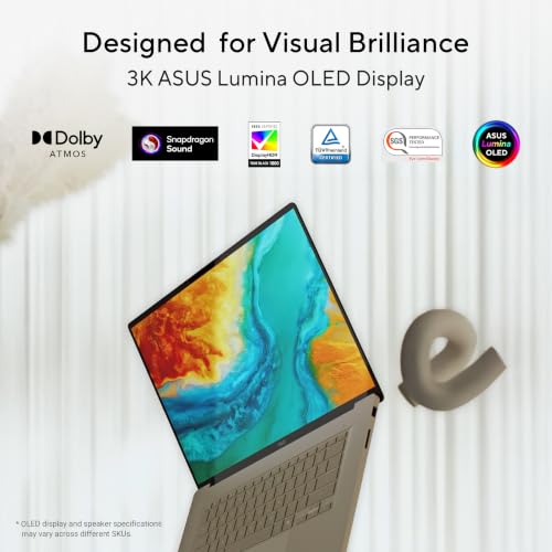 ASUS Zenbook A16 (2026),Snapdragon X2 Elite Extreme,Qualcomm Adreno iGPU,24GB RAM,512GB SSD,OLED,16"(40 cm),Win 11,M365 Basic(1Y),Office 24,Zabriskie Beige,1.2 Kg,UX3607OA-SQ141WS,Thin & Light Laptop