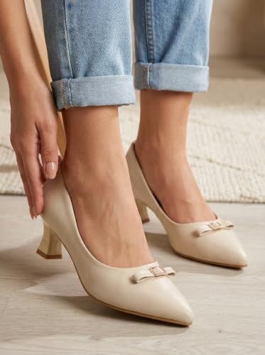 Carlton London Women Fashion Shoes,Cream,UK-6