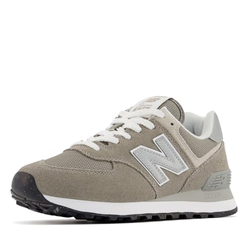 New Balance Women's 574 Core Sneaker, Grey/White, 8 Wide