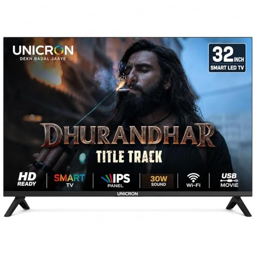 32 inch smart tv Android Frameless Smart LED TV HD Ready Built-in WiFi | HDMI & USB Connectivity | Built-in Apps Compatible,YouTube, Netflix, Prime Video More Premium Design