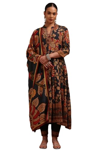 Soch Women's Muslin Salwar Suit Set (EWA5CD22278_Navy Blue