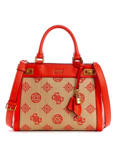 Guess Natural Flame Textured Katey Luxury Satchel Bag