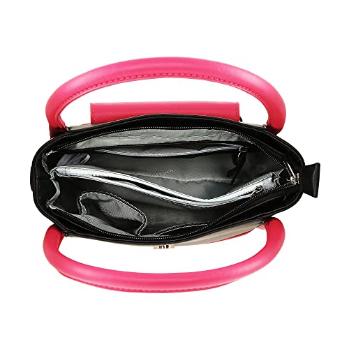 Fastrack Structured Black Colour Blocked Satchel For Women