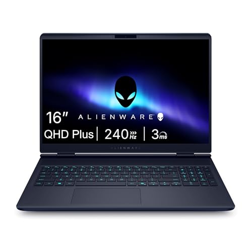 Alienware 16X Aurora Gaming Laptop, AI Enabled Intel Core Ultra9 HX Processor, 32GB DDR5, 1TB SSD, NVIDIA GeForce RTX 5070, 8GB GDDR7, 16" QHD+ 240Hz Display, Backlit KB, Interstellar Indigo, 2.66kg