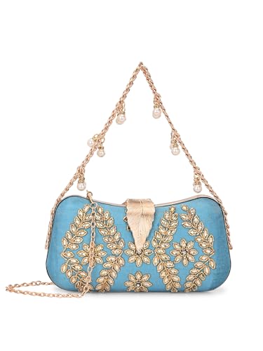 TOOBA Handicraft Women's Embellished Purse With Shoulder Strap| Evening Bag, Bridal Purse & Party Handbag | Wedding & Special Occasion Clutch