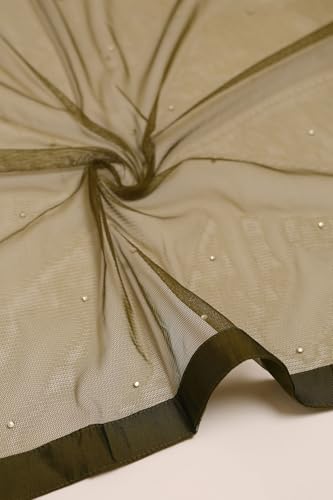 Soch Womens Olive Silk Embroidered Gown with Cutdana