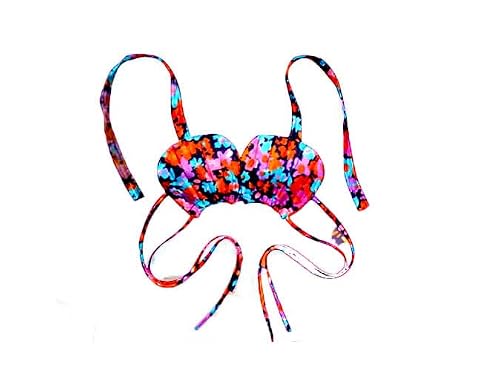 HIBA CREATIONS Baby Girl Swimming Costume Multicolor Floral Bikini with dori and Panty 8-9 Years