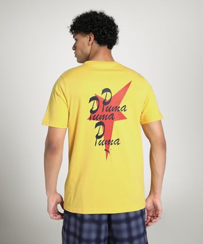 Puma Men, WARDROBE ESS Graphic Tee, Sunny Yellow - M (63416055)