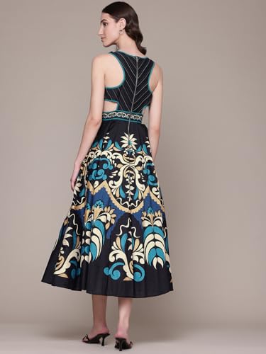 Label RITU KUMAR Black Flawie Long Dress