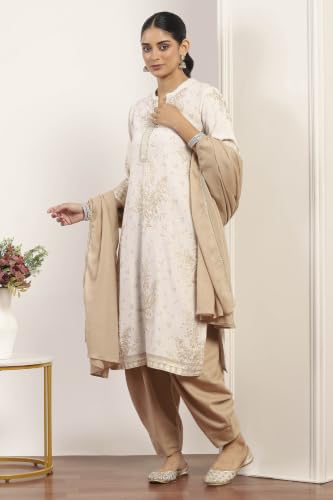Rangriti Rayon Printed Straight Festive Kurta With Salwar And Dupatta