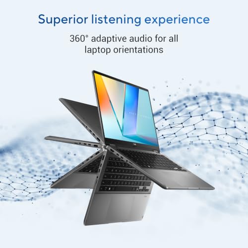 ASUS Vivobook 14 Flip (2026),Intel Core Ultra 7 355 (Series 3),Intel iGPU,16GB RAM,512GB SSD,FHD+ OLED,Touch screen,14"(35.5 cm),Win 11,M365 Basic(1Y),Office 24,Gray,1.57 Kg,TP3407AA-SG123WS,AI Laptop