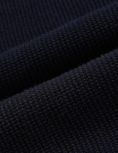 U.S.Polo Association Men's Patterned Knit Polo Neck Sweater (USSWE2463_Navy_M)