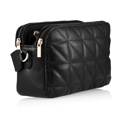 Fastrack Quilted Sling Bag for Women, Girls and Ladies | 3 Spacious Compartments with Quick Zipper Access Pockets