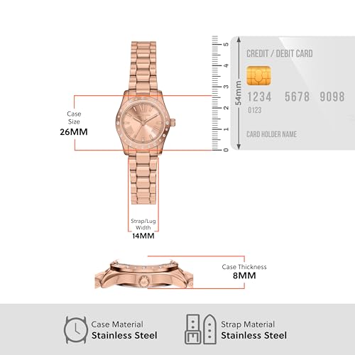 Michael Kors Lexington Rose Gold Quartz Stainless Steel Watch MK4994SET