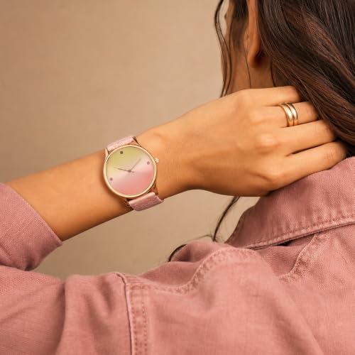 TEAL BY CHUMBAK Round Dial Analog Hand Watch for Women, Gifts for Women/Girls/Ladies, Stylish Fashion Watch for Casual/Work