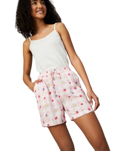 Max Women Printed Shorts (Pink_XXL)