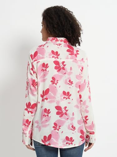 veldress21 Women Classic Stylish Office Shirt - Casual Office Wear (in, Alpha, 3XL, Plus, Pink)