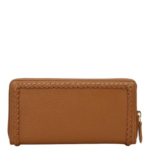 Da Milano Premium Leather Wallet for Women | Multi Compartment Travel Wallet - Caramel Brown (10539)