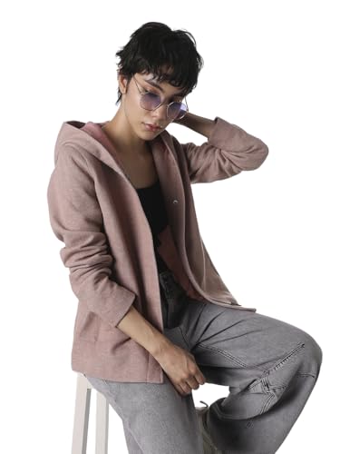 ONLY Women's Solid Regular Fit Pink Jacket