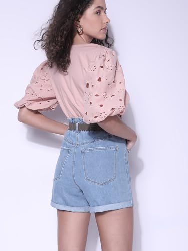 VERO MODA Women Regular Fit Pink Top