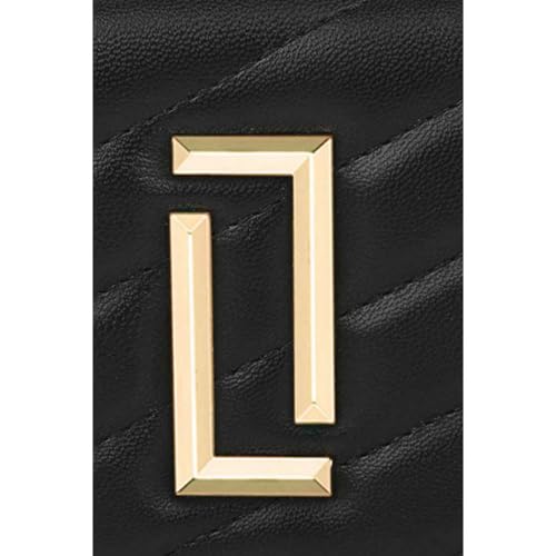 Lavie Zipper Diagonal PU Women's Casual Wear Wallet (Black, Small)