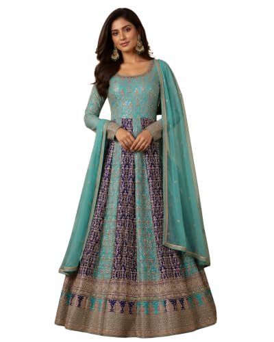 Sapphire Evening Anarkali | 100% Viscose with 100% Cotton Lining