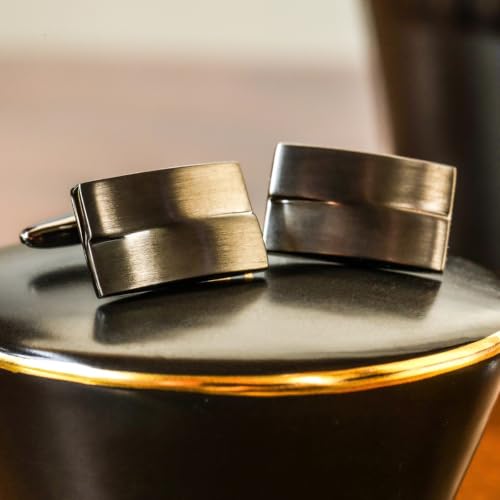 Shazé Balance Bars Silver Cufflinks