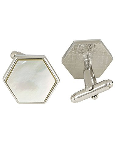 Peluche Natural Mother of Pearl Stone (Semi-precious) Cufflinks for Men