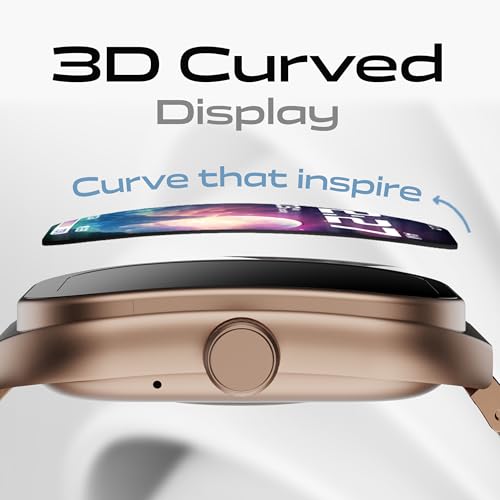 GOBOULT Trail Smartwatch 2.01" 3D Curved HD Display, BT Calling 5.3, 600 Nits Brightness, IP68, 190+ Watchfaces, 120+ Sports Modes, AI Voice Assistant, SpO2 Monitoring (Rose Gold)