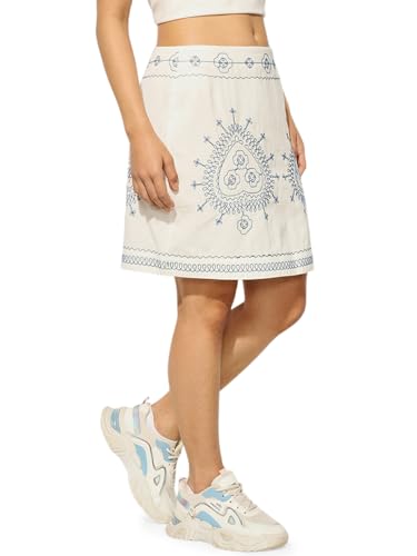 ONLY Flared High-Rise White Skirt