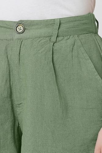 Van Heusen Women Green Textured Shorts