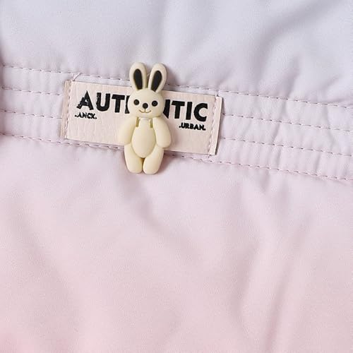 Hopscotch Girls Full Sleeves Pink Colour-Block Long Coat with Bag For Ages(7-8 Years)